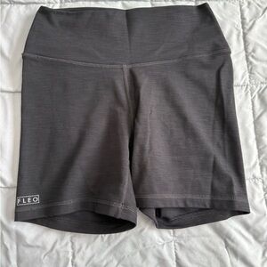 Fleo Black Ribbed True High 4” Shorts